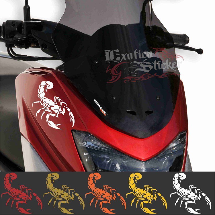 Jual Cutting Sticker Unik Keren Scorpion Kalajengking Motor Mobil Helm