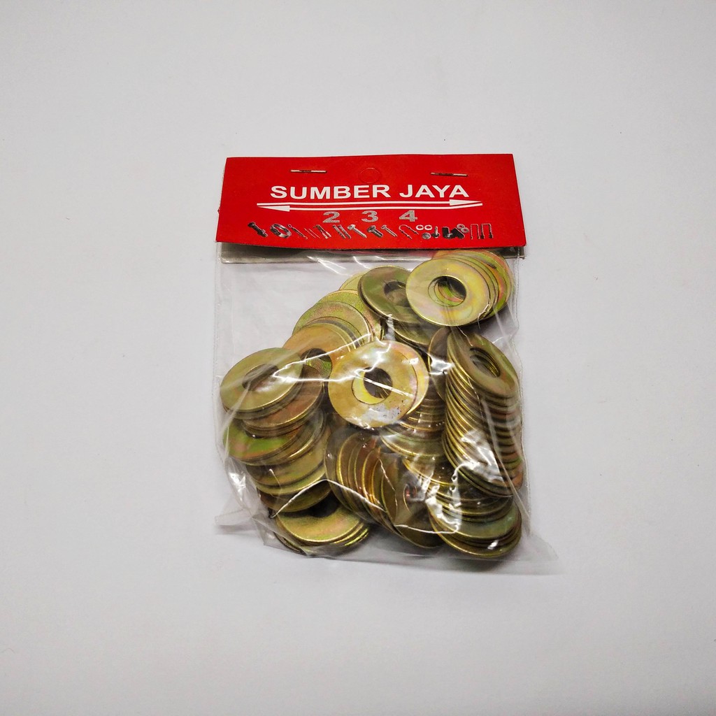 Jual RING PLAT M8 WASHER PLATE 8x18 Mm 100 PCS KUNING TERMURAH Shopee