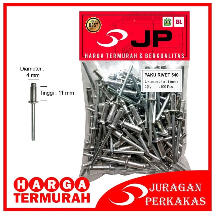 Jual Dbbfv Paku Rivet X Mm Blind Ripet Rifet Tembak