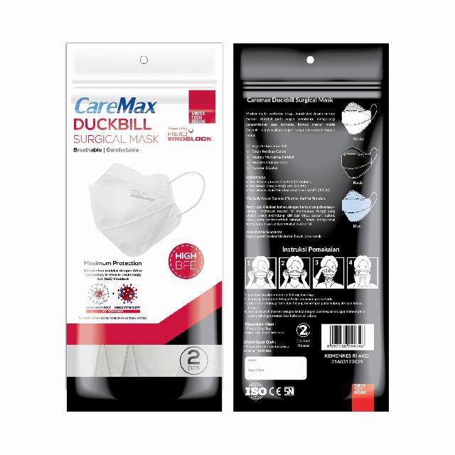 Jual Masker Medis Bedah Sachet Earloop CareMax Duckbill Surgical Mask