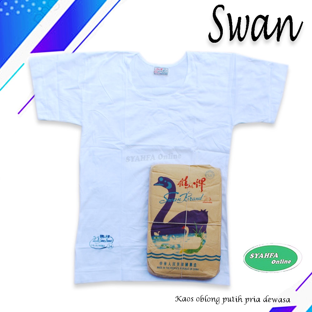 Jual Kaos Oblong Swan Putih Polos Kaos Oblong Swan Brand Kaos