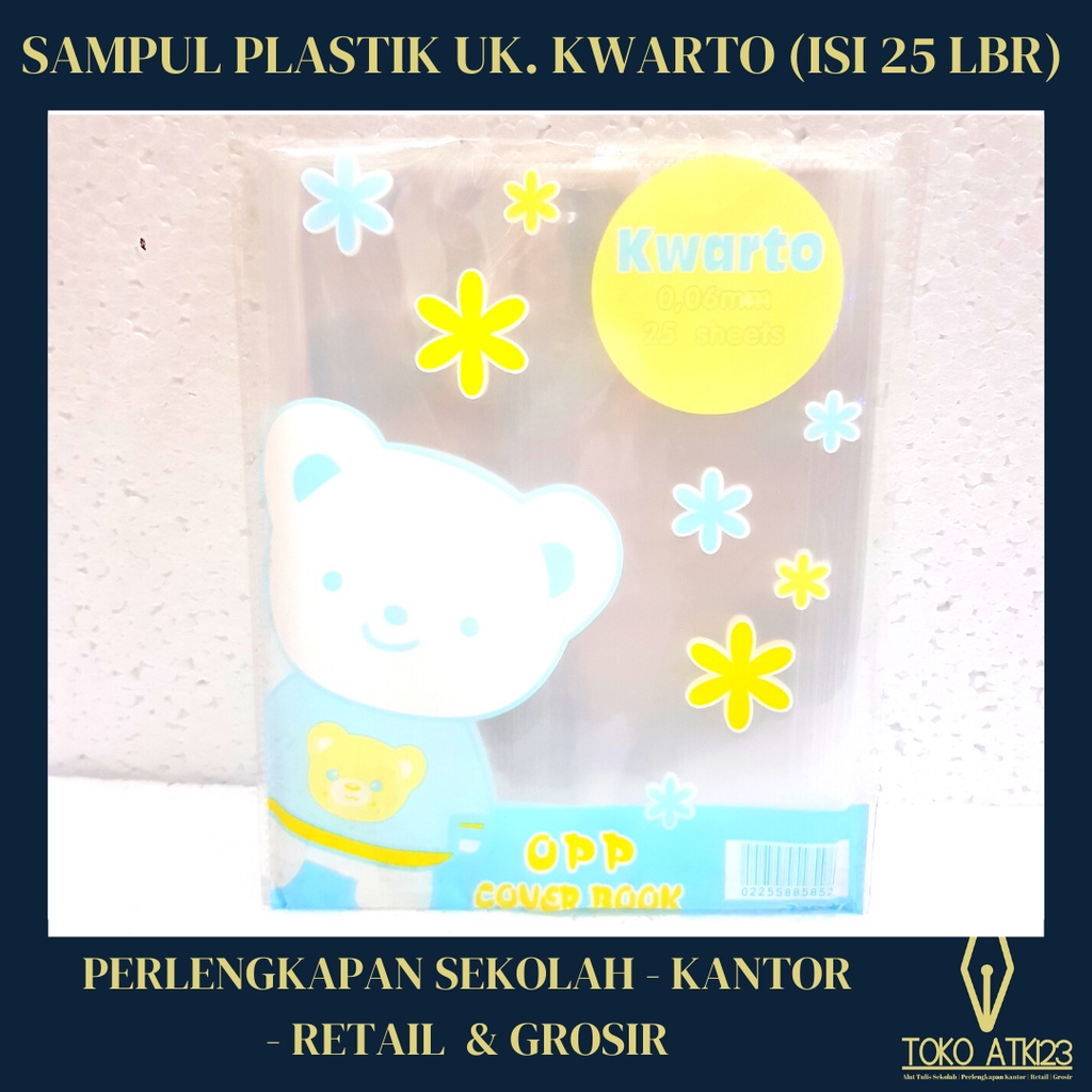 Jual Sampul Buku Plastik Kwarto Mika Transparant Tebal Set Isi