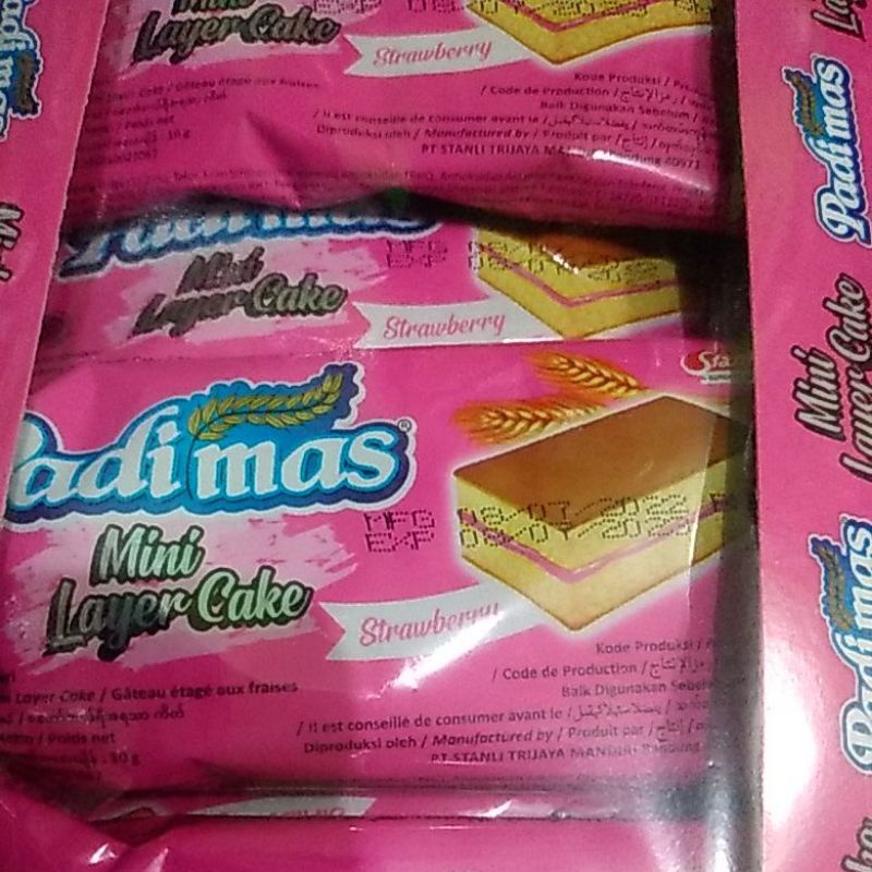 Jual Padimas Padi Mas Mini Layer Cake 1 Pack 24 Pcs Shopee Indonesia