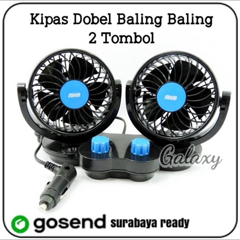 Jual Kipas Angin Mobil Dc V Colok Lighter Double Blower Shopee