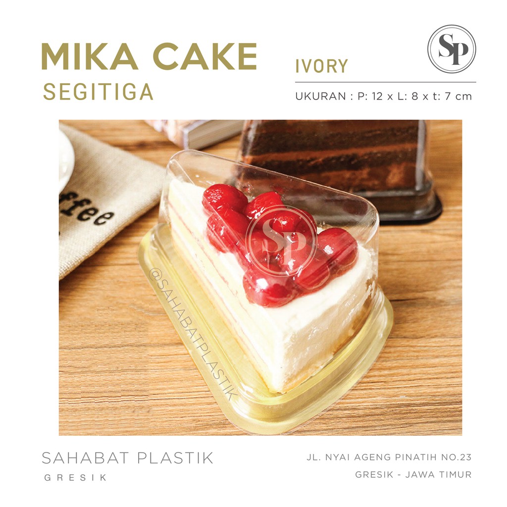 Jual 25PCS Mika Tart Segitiga Ivory Mika Kue Segitiga Mika Cake