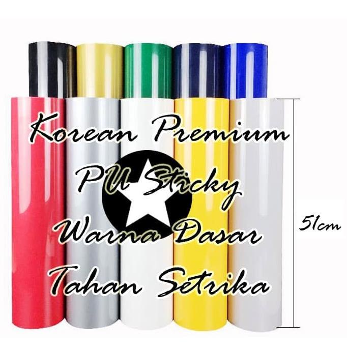 Jual Korean Premium Plus Pu Sticky Polyflex Warna Dasar Tahan