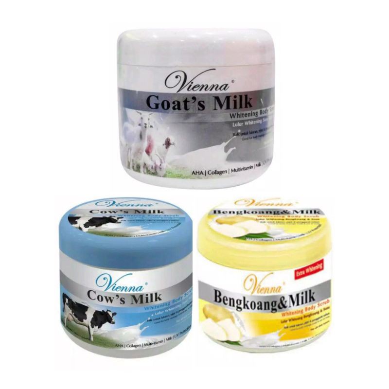 Jual Vienna Body Scrub Goats Milk Cows Milk Bengkoang Milk Gr