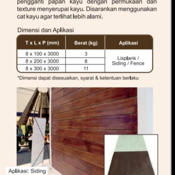 Jual Mahoni Plank Grc Lisplank Cm Motif Kayu Datar Mahoniplank