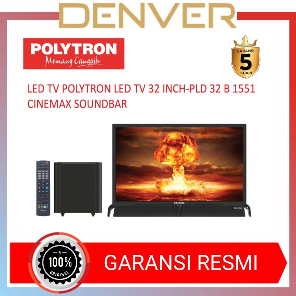 Jual Polytron LED TV 32 Inch 32B1551 Cinemax Soundbar Shopee Indonesia