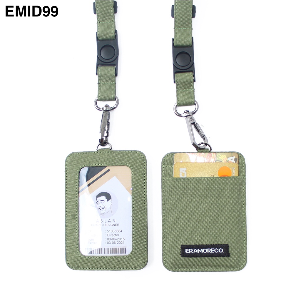 Jual EMID99 Name Tag Gantungan Dompet ID Card Holder Tali Lanyard Kartu