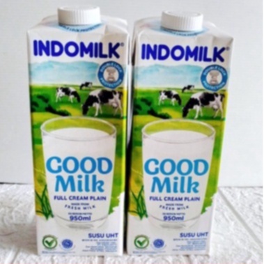 Jual Susu Uht Indomilk Full Cream Plain Shopee Indonesia