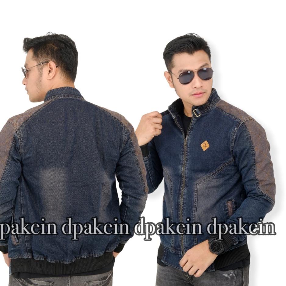 Jual Harga TERMURAAH Jaket Jeans Pria Jaket The Berry Logo Kulit