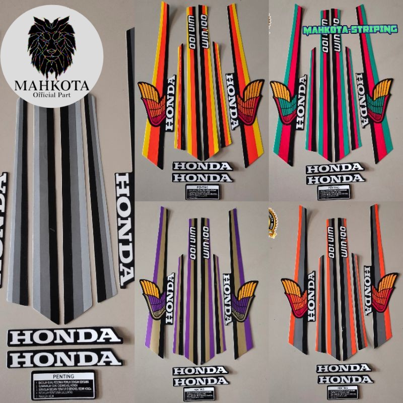 Jual Striping Stiker Polet Sepeda Motor List Honda Win Stiker Win