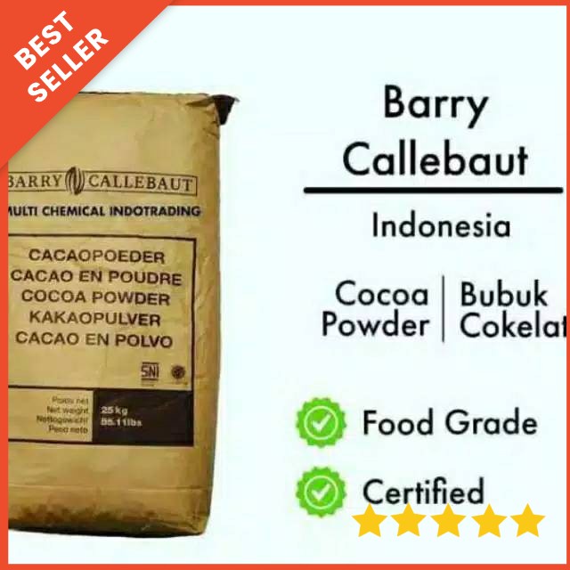 Jual Bubuk Coklat Murni Pure Cocoa Powder Barry Callebaut Original