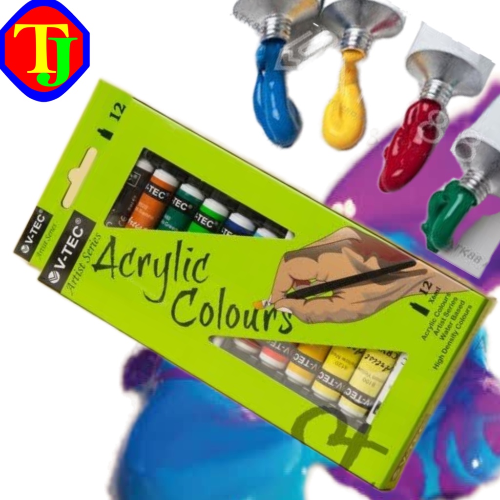 Jual Cat Akrilik V TEC ACRYLIC COLOURS 6 ML SET 16 V TEC CAT AKRILIK 16