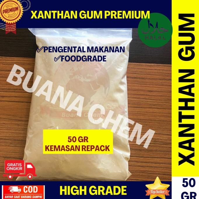 Jual Xanthan Gum 50 Gram Food Grade Halal Xantan Gum Pengental