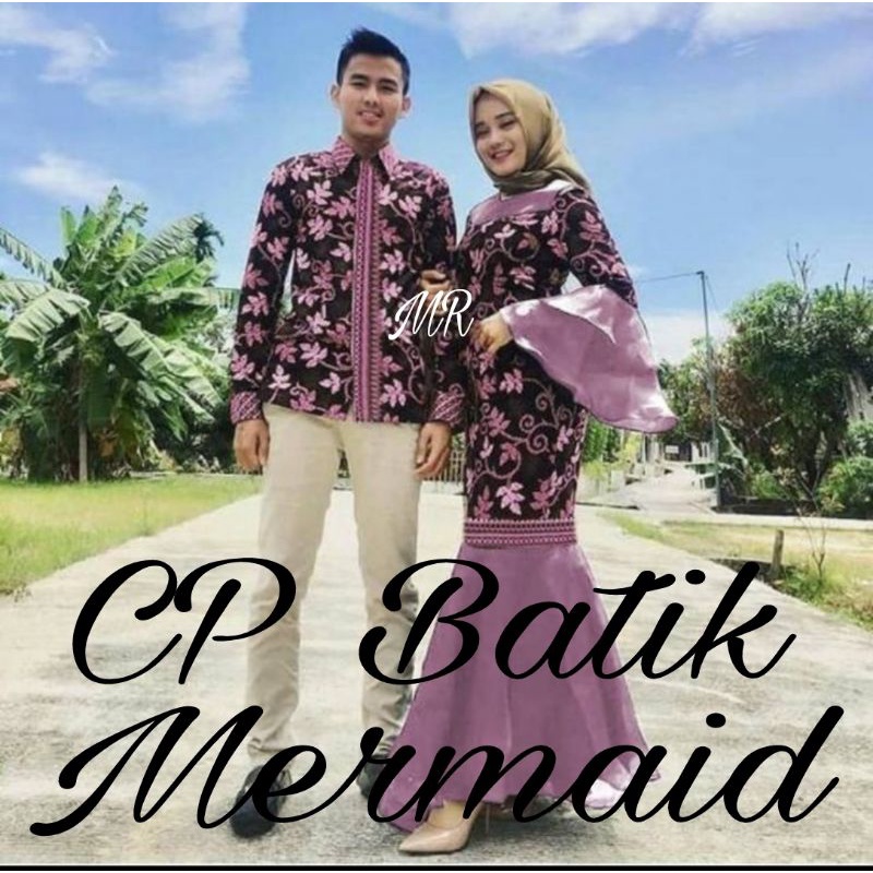 Jual Baju Muslim Wanita Couple Pria Motif Batik Pesta Kondangan