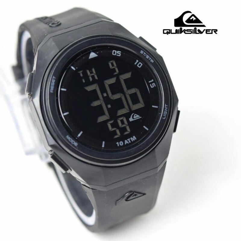 Jual Jam Tangan Pria Digital Quicksilver Cekung Rubber Tahan Air