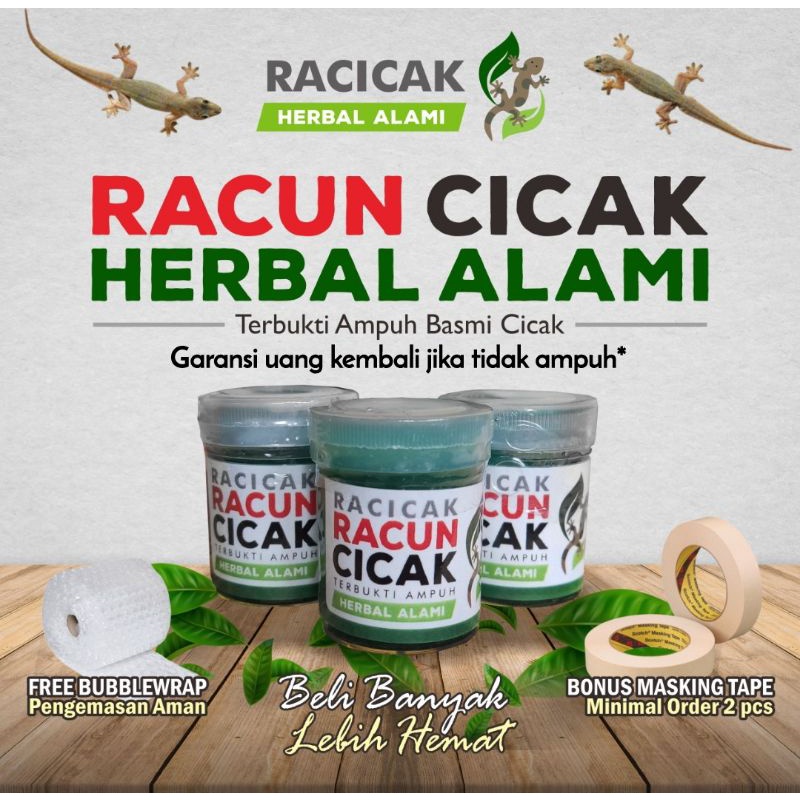 Jual Racicak Racun Cicak Herbal Ampuh Membasmi Cicak Kecoa Dan Tokek