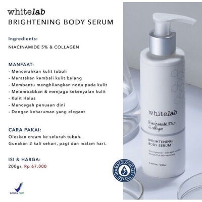 Jual Whitelab Niacinamide Collagen Brightening Body Serum Ml