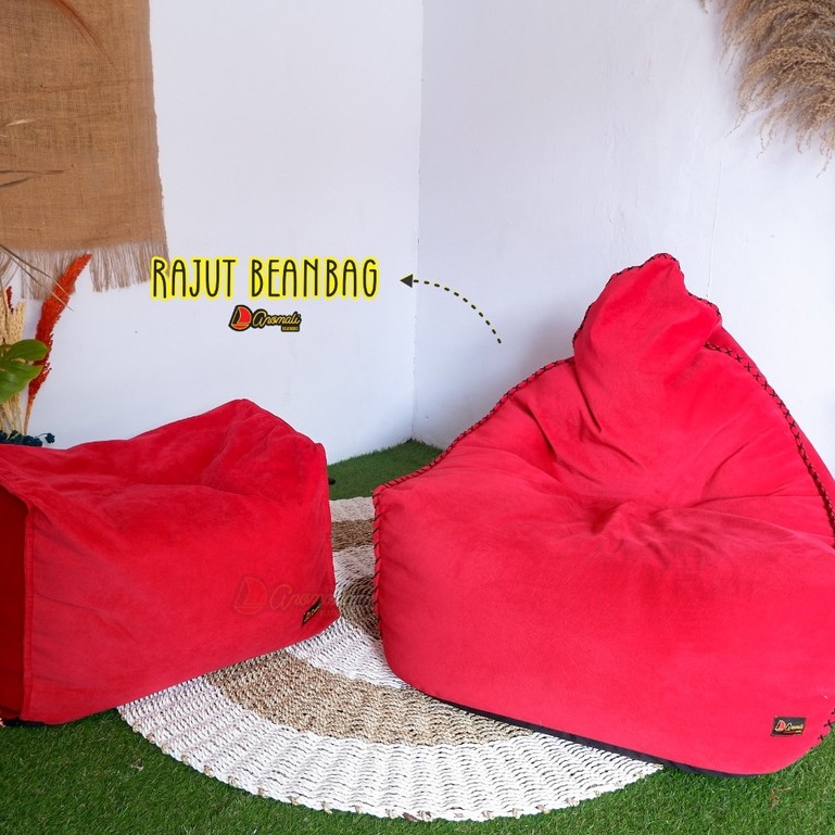 Jual ANOMALI BEANBAG BEAN BAG RAJUT SOFA MURAH JOGJA BAHAN MIDILI