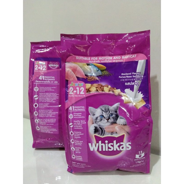 Jual Whiskas Mackerel Flavor Junior Kg Makanan Kucing Dry Food