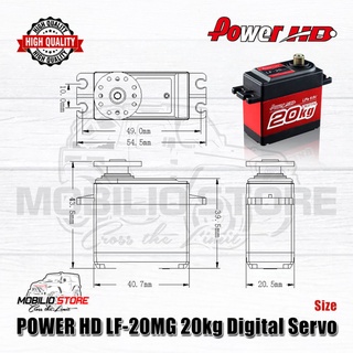 Jual Power Hd Digital Servo Lf Mg Kg Metal Gear Bearing Shopee