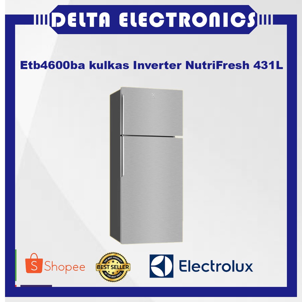 Jual Electrolux Etb Ba Kulkas Pintu Ltr Inverter Silver