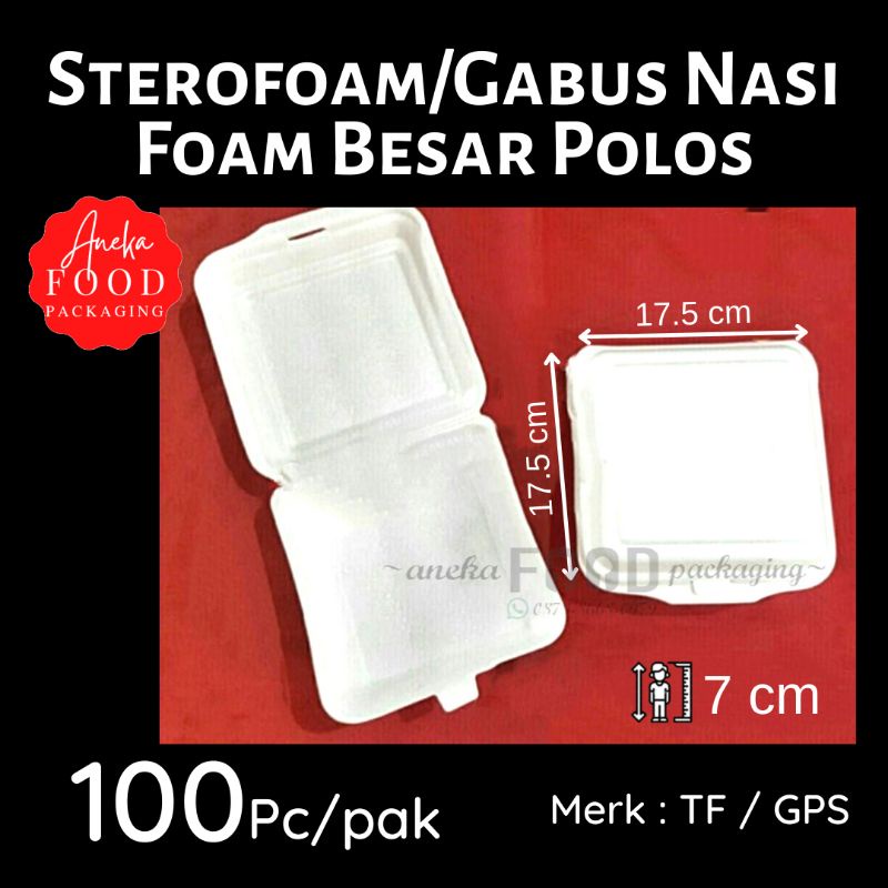 Jual Pc Gojek Only Styrofoam Sterofoam Gabus Nasi Kotak Makan Foam