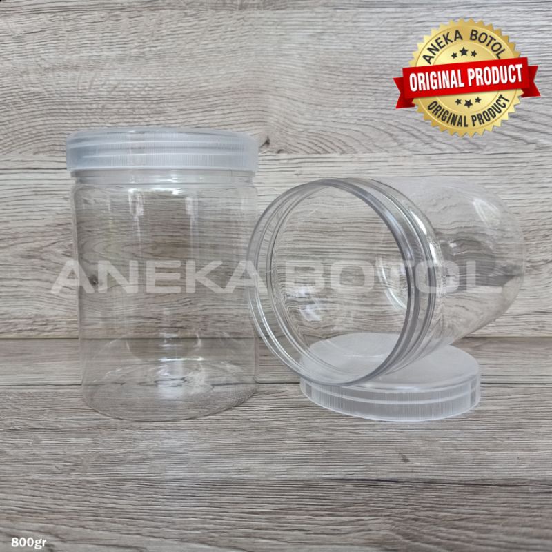 Jual TOPLES PLASTIK PET 800 ML BENING TUTUP BENING MURAH ORIGINAL WADAH