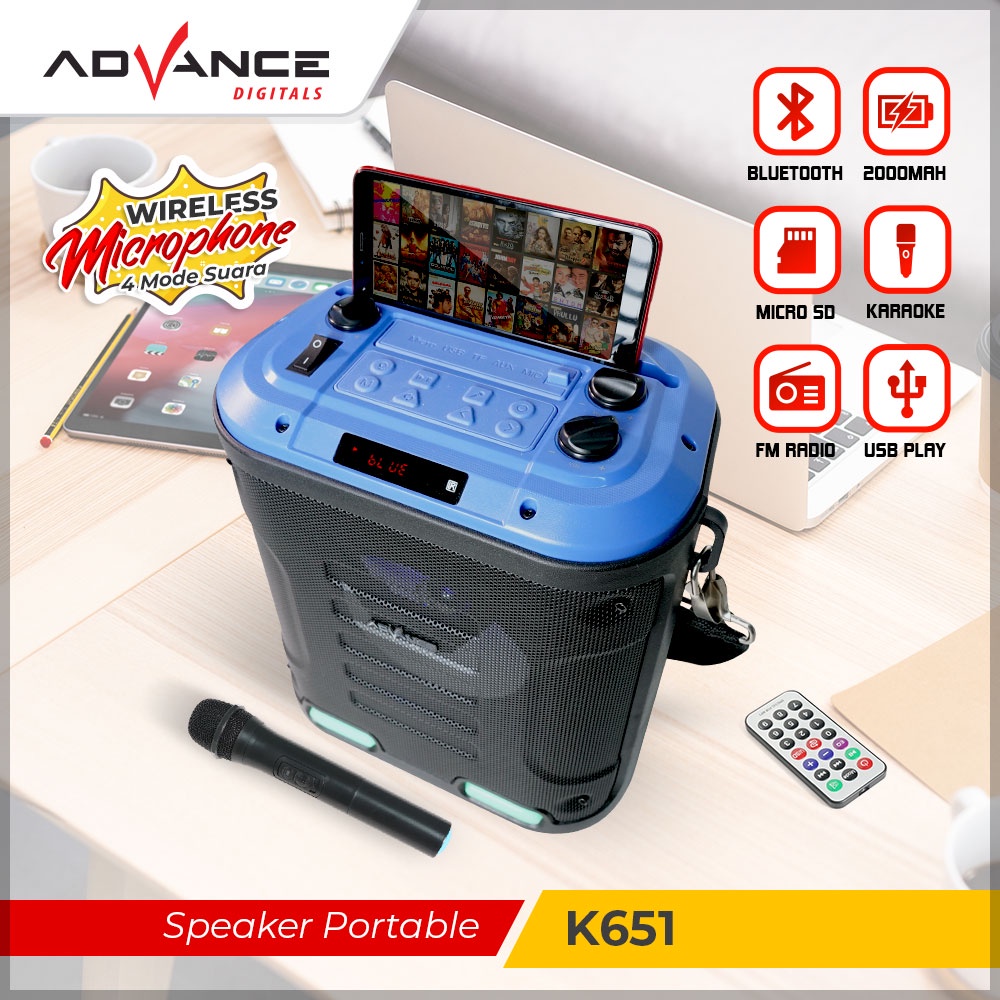 Jual Advance Speaker Bluetooth K Free Mic Garansi Tahun Shopee