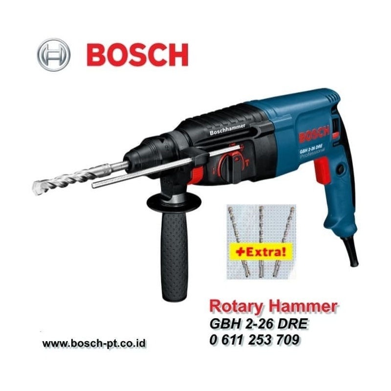 Jual Mesin Bor Rotary Hammer Demolition Bosch GBH 2 26 DRE Shopee