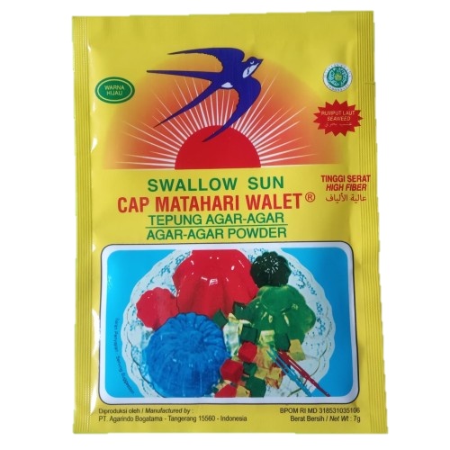 Jual Swallow Sun Hijau 7gr Tepung Agar Agar Cap Matahari Walet Shopee