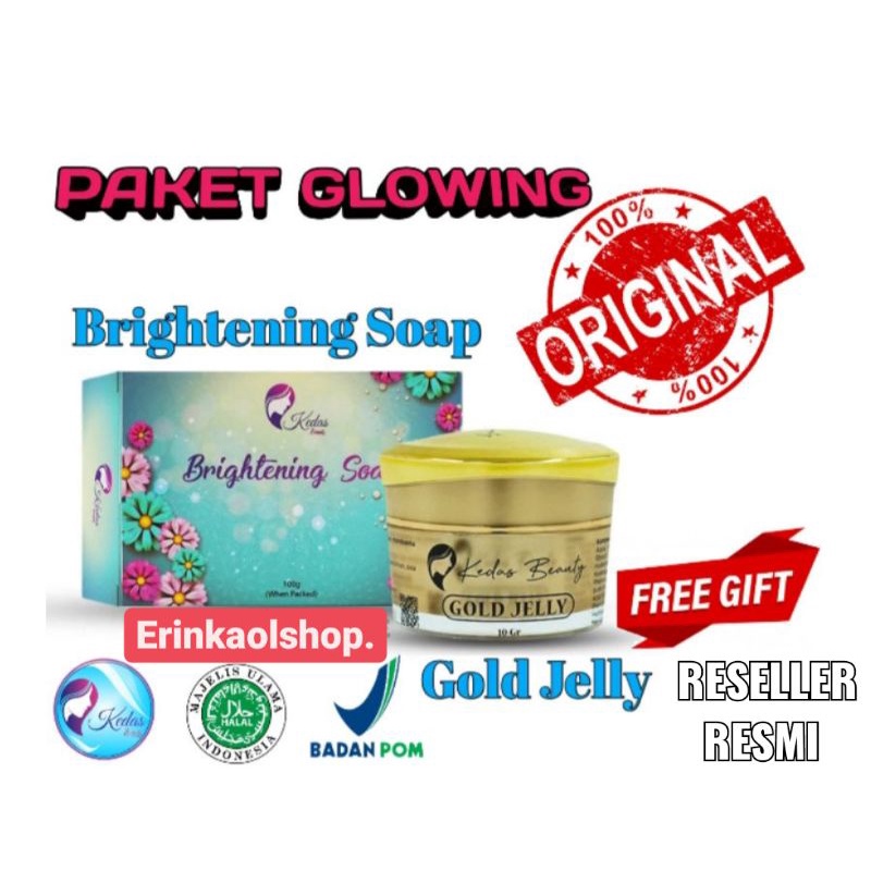 Jual Paket Wajah Paket Glowing Kedas Beauty Sabun Gold Jelly ORIGINAL