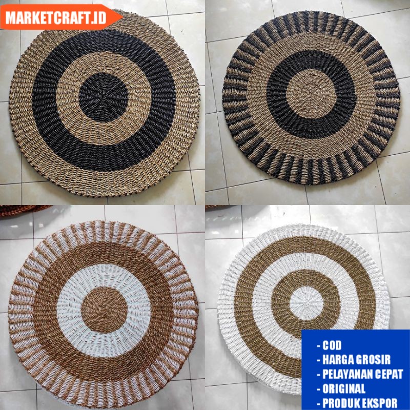 Jual Karpet Anyaman Seagrass Karpet Bulat Rug Bulat Karpet Ruang Tamu