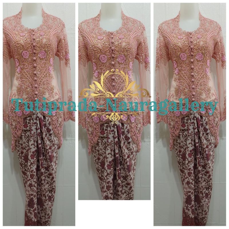 Jual Satu Set Kebaya Payet Pesta Longtoso Kainlilit Termurah Bisa Cod