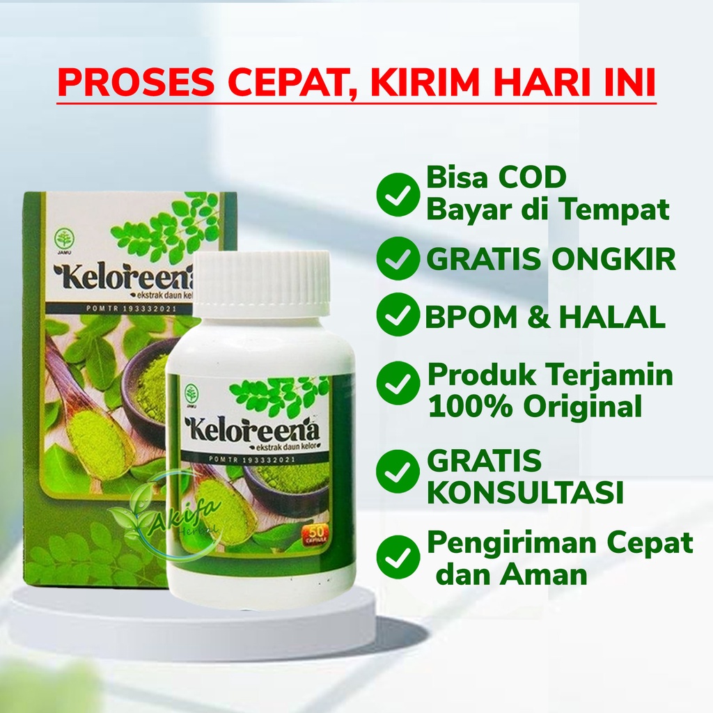 Jual Keloreena Kapsul Original Asli Ekstrak Daun Kelor Halal Bpom