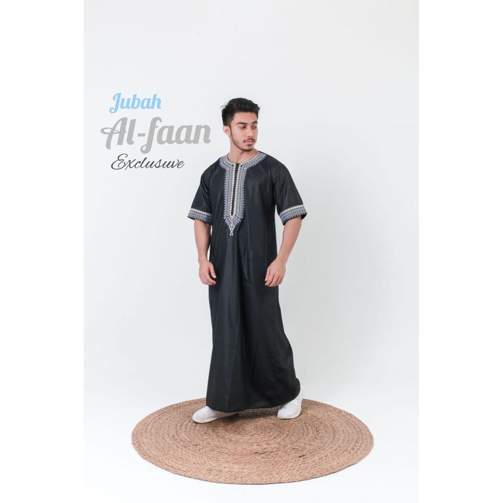 Jual Gamis Jubah Pria Muslim Jubah Lengan Pendek Al Faan Jubah Pria