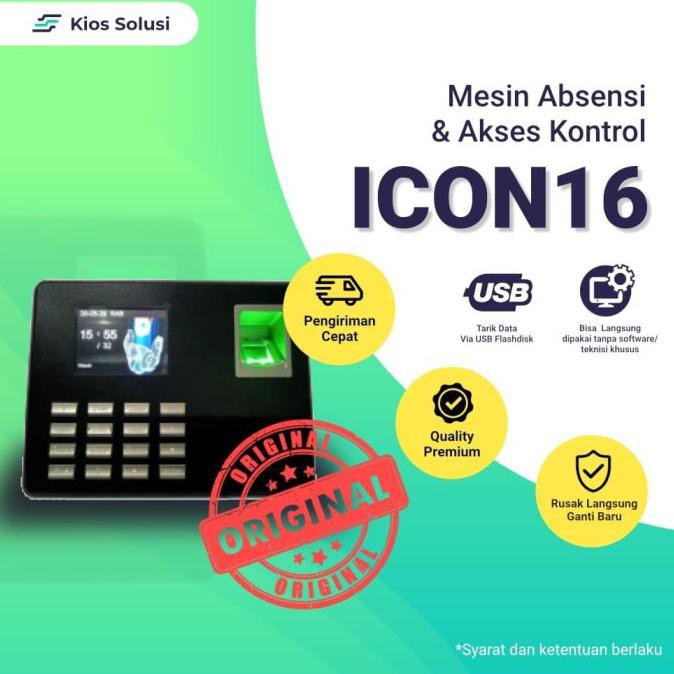 Jual Mesin Absensi Sidik Jari Icon Fingerprint Ssr Original