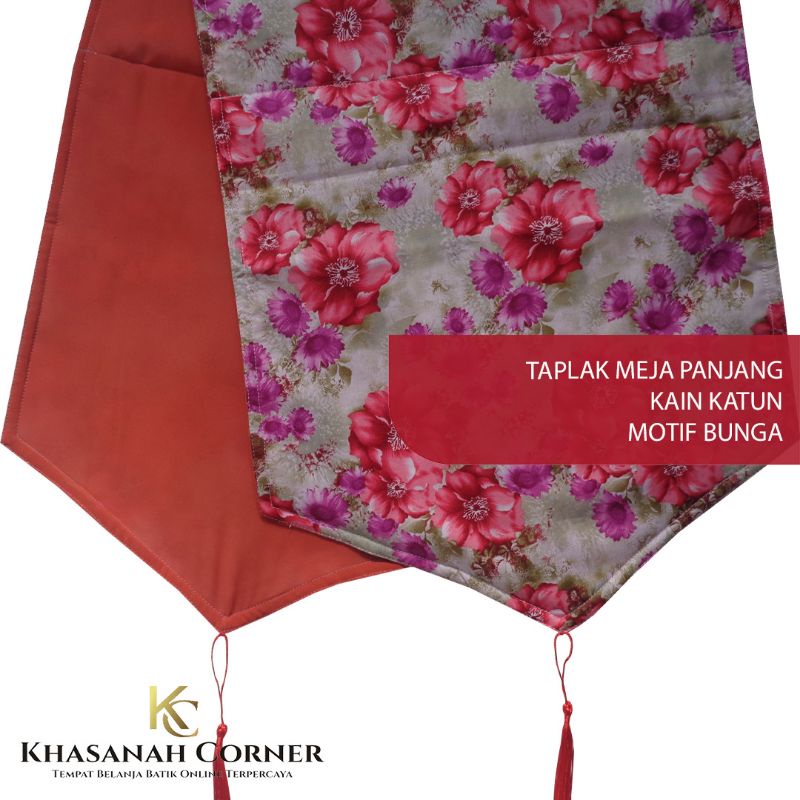 Jual Taplak Meja Panjang 126x34 Cm Runner Table Cloth Cover Persegi