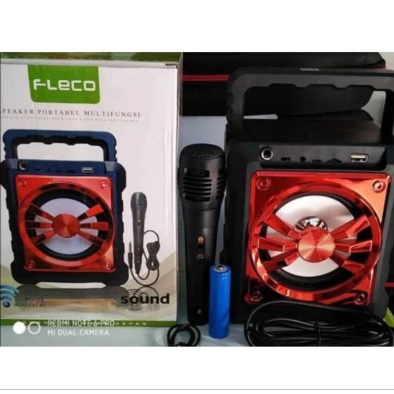 Jual Speaker Bluetooth Fleco Bonus Microphone F No Senter F