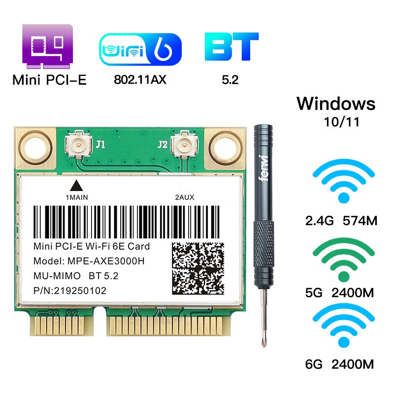 Jual Intel Wifi 6E Dual Band Bluetooth 5 3 Wireless 6 Half Mini Pcie