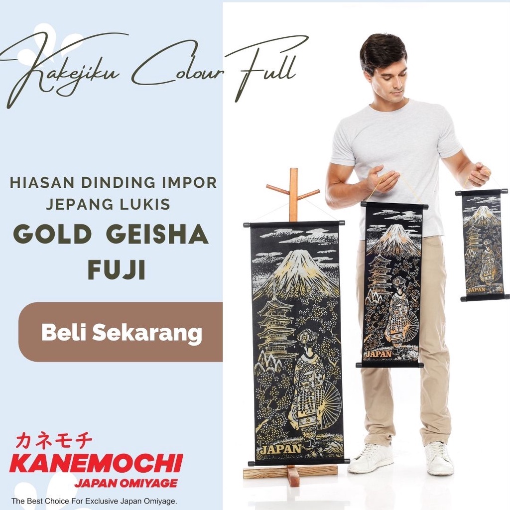 Jual Kanemochi Souvenir Kakejiku Gold Geisha Fuji Hiasan Dinding