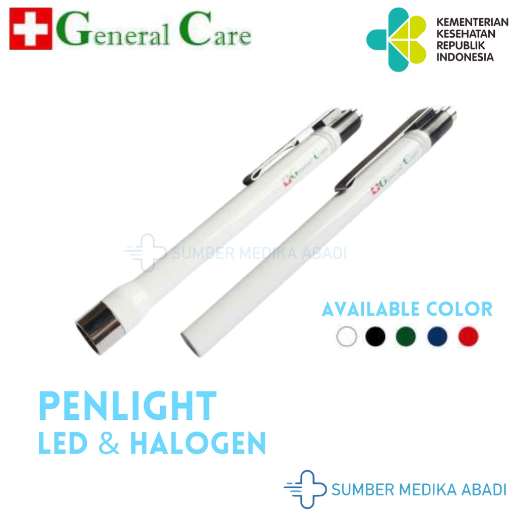 Jual Penlight Senter Medis General Care LED Halogen Putih Halogen