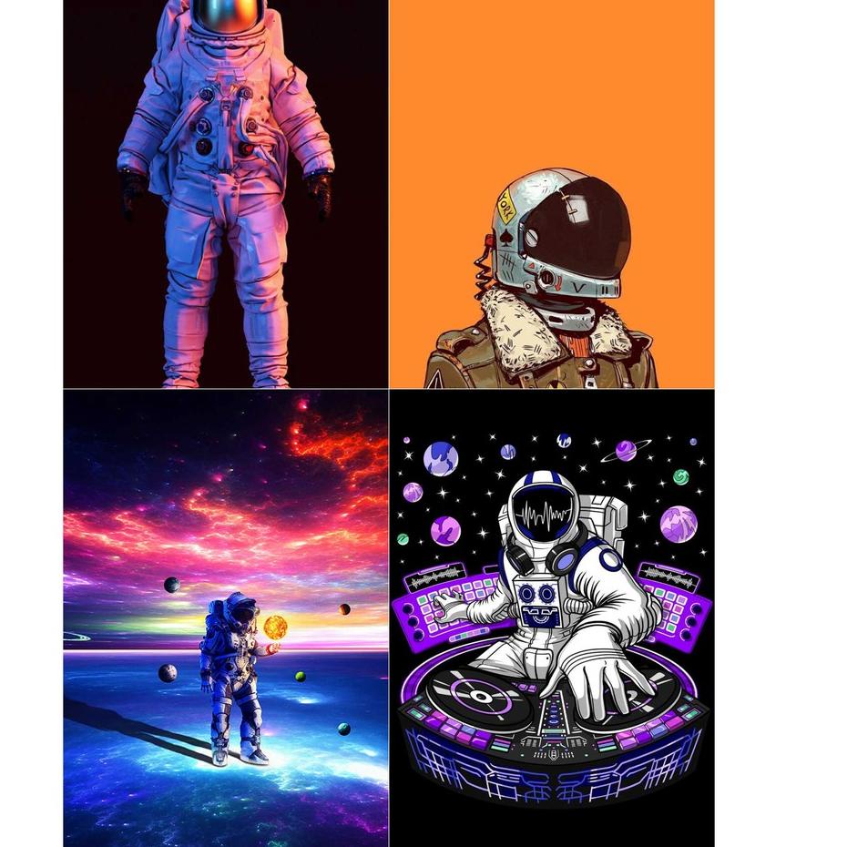 Jual Kode Rkkgy Poster Dinding Aesthetic Astronot Isi Pcs Poster