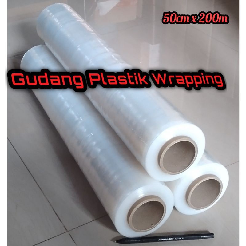 Jual PLASTIK WRAPPING LEBAR 50 CM X 200 METER STRETCH FILM PLASTIC WRAP