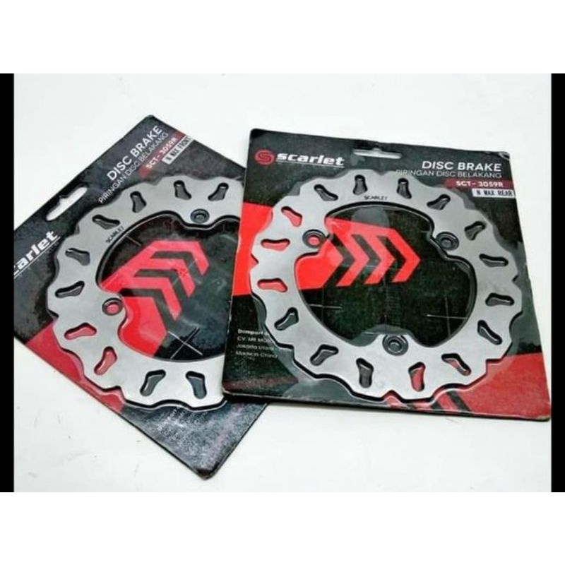 Jual Disc Piringan Cakram Set Depan Belakang Nmax New Pnp Scarlet