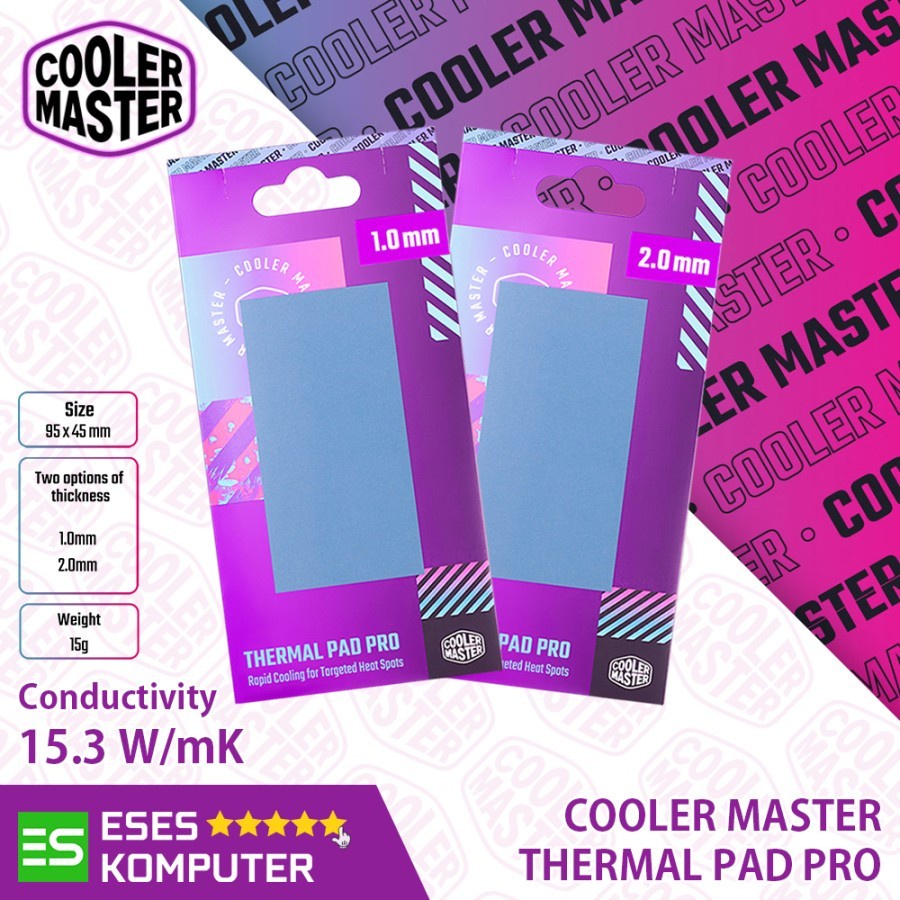 Jual Thermal Pad Cooler Master THERMAL PAD PRO 15 3W MK Conductivity