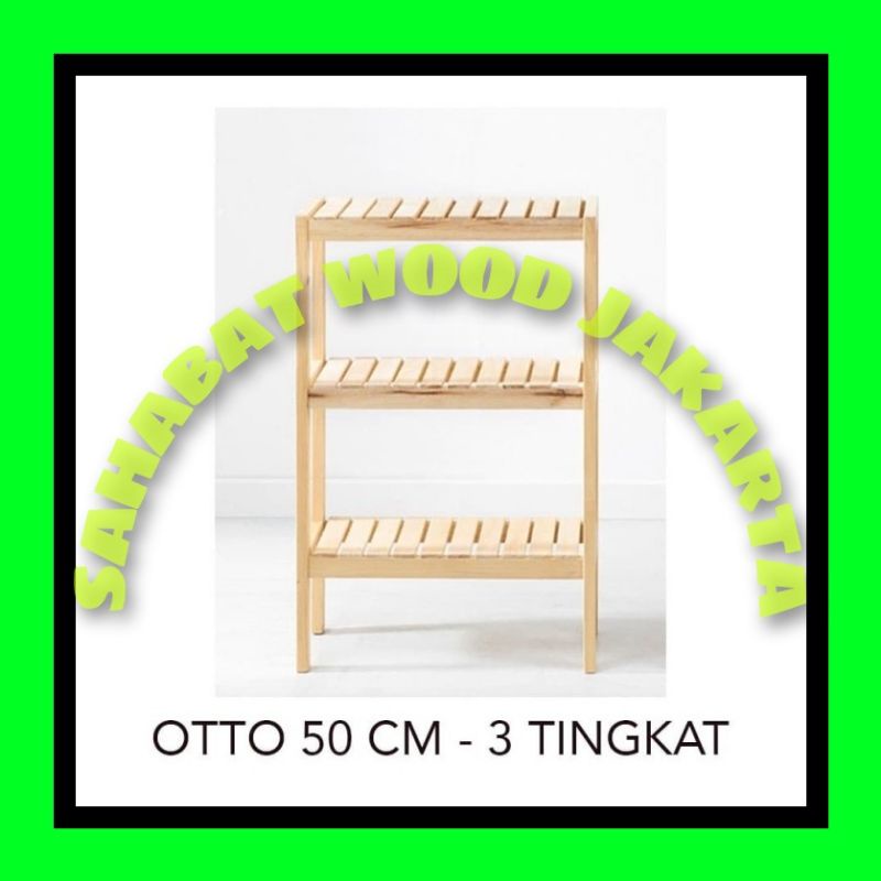 Jual Otto Wooden Shelf Tingkat Rak Susun Kayu Rak Susun Rak