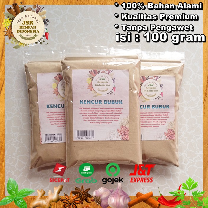 Jual Kencur Bubuk Asli Isi Gram Bumbu Dapur Jsr Rempah Shopee